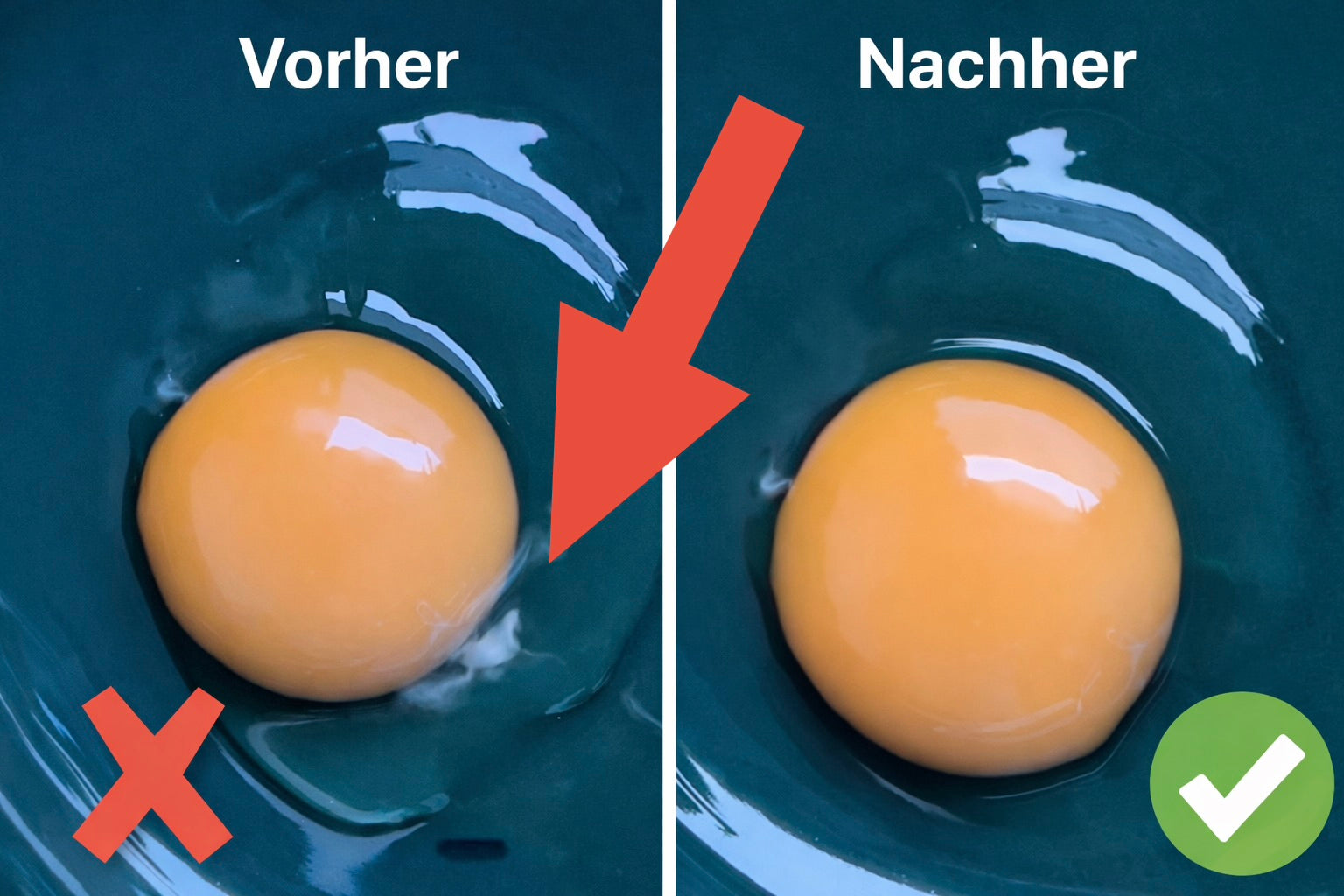 Eizange - Hagelschnur, Blutpunkt und Eierschale einfach aus dem Ei entfernen | Küchenhelfer für sauberes Eigelb